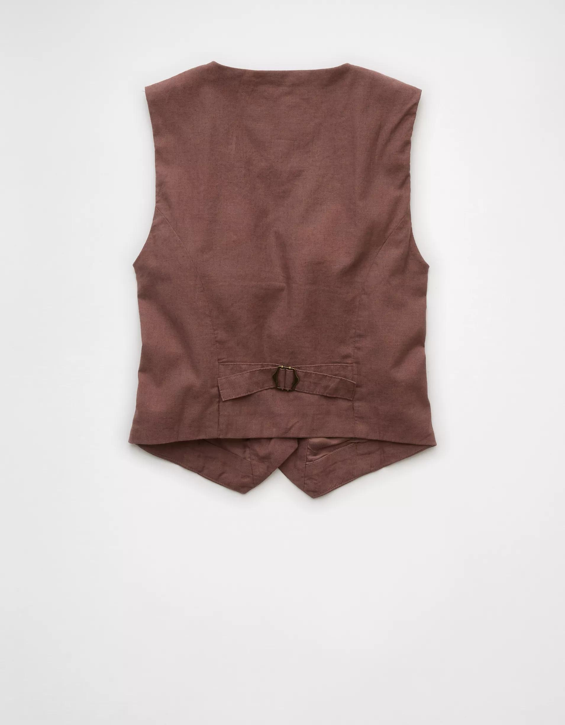 AE Linen-Blend Vest Product Image