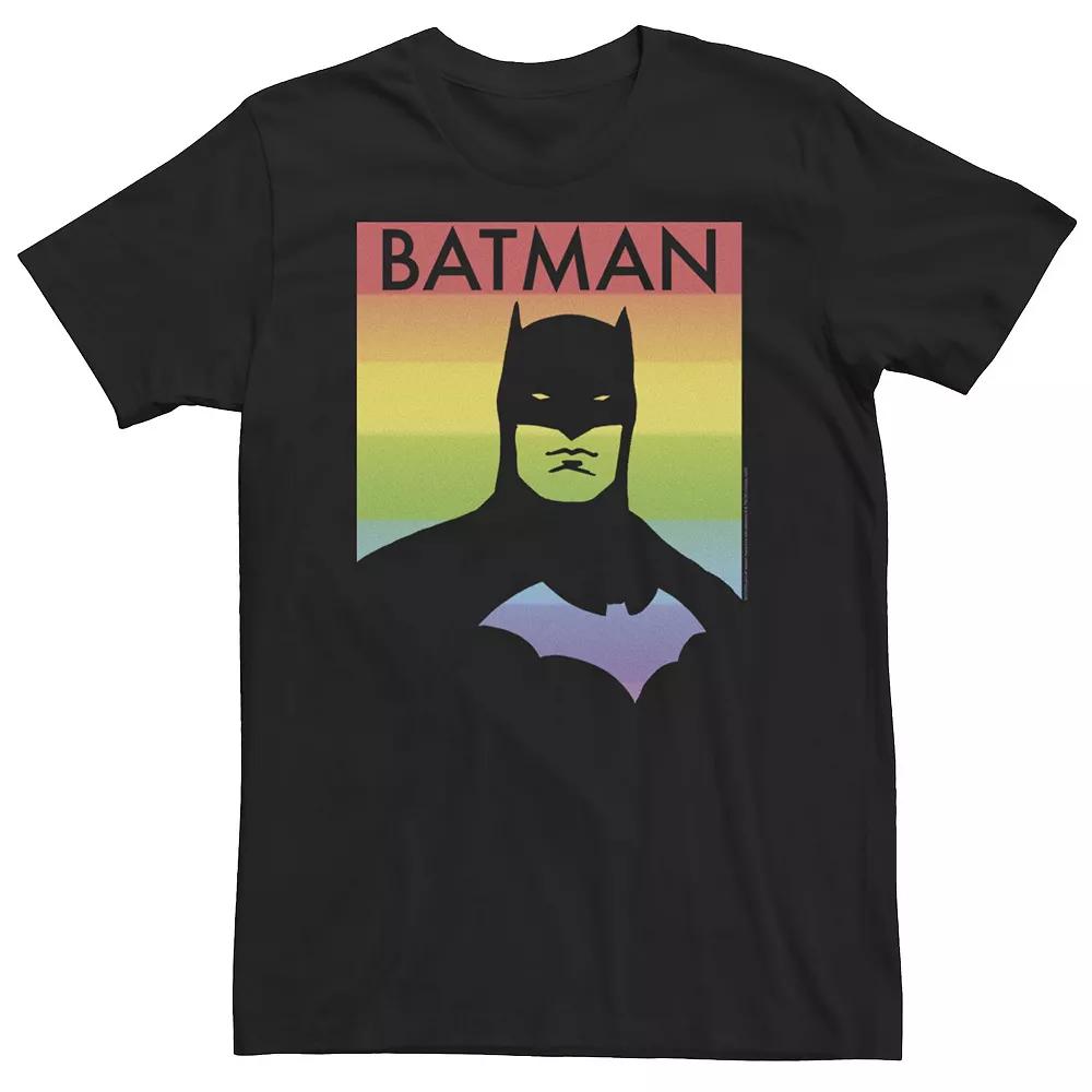 Big & Tall DC Comics Pride Batman Rainbow Poster Tee, Men's,  Product Image