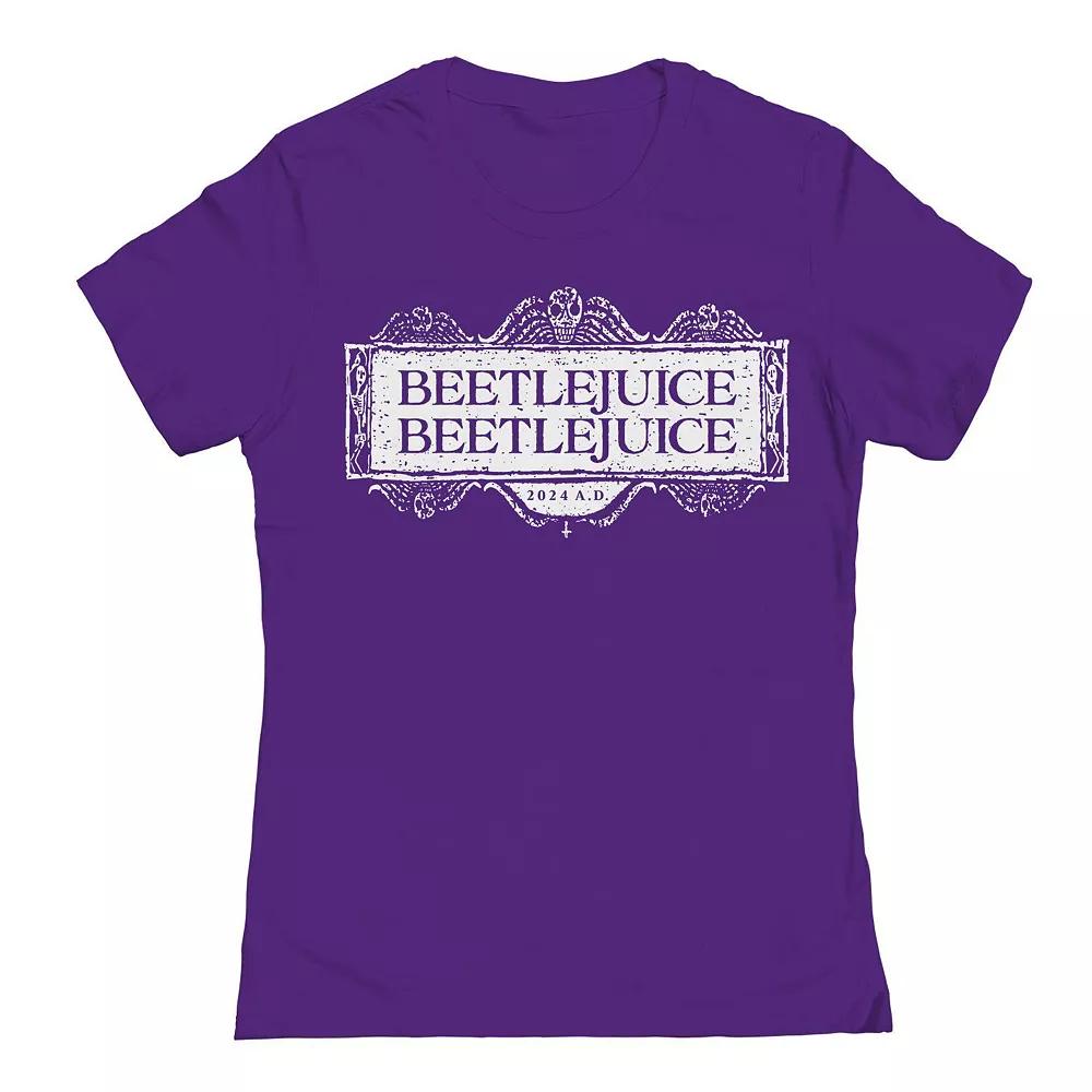 Junior's Beetlejuice Beetlejuice Logo Beetlejuice Graphic Tee, Women's,  Product Image