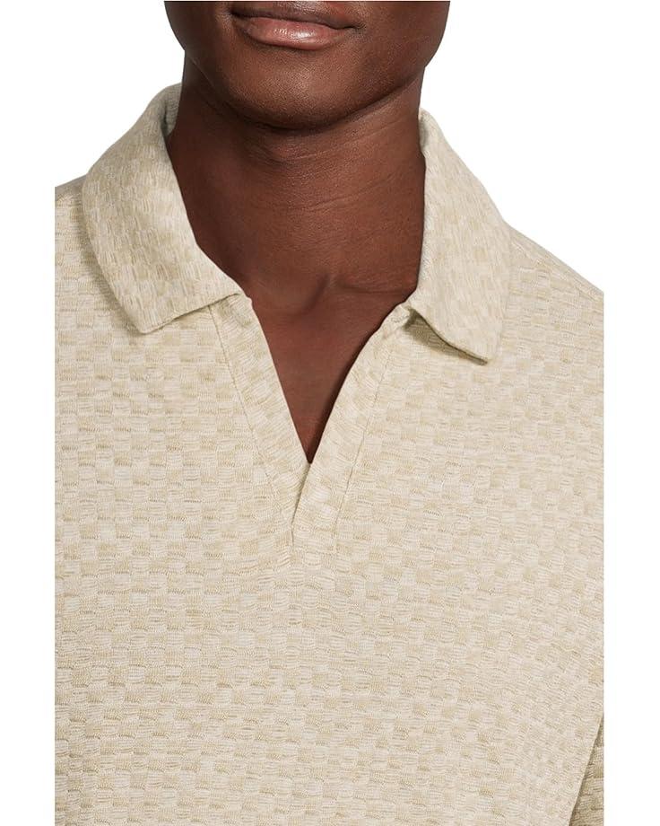 Men's Johnston & Murphy Basket Weave V-Neck Polo Product Image