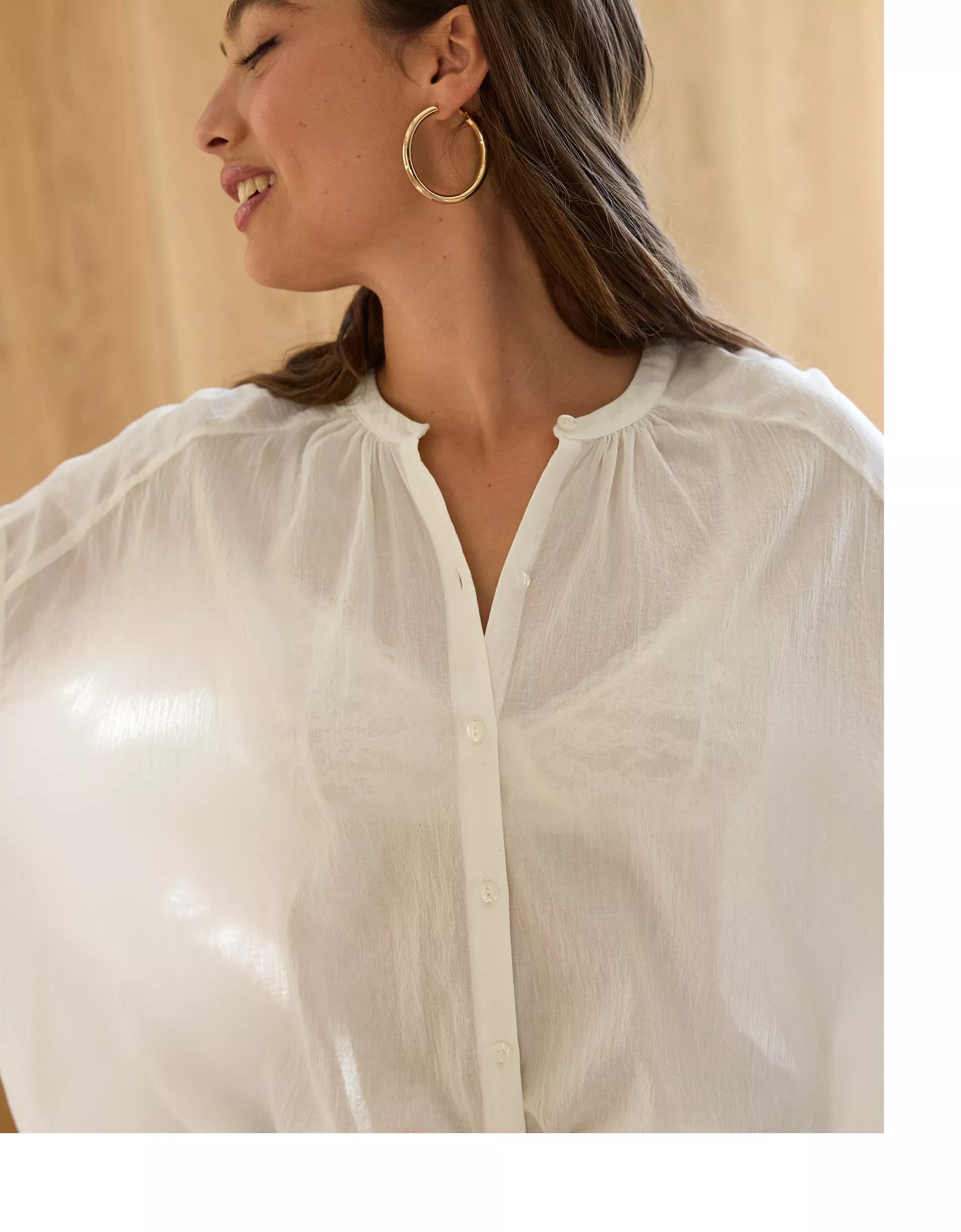 AE77 Premium Voile Blouse Product Image