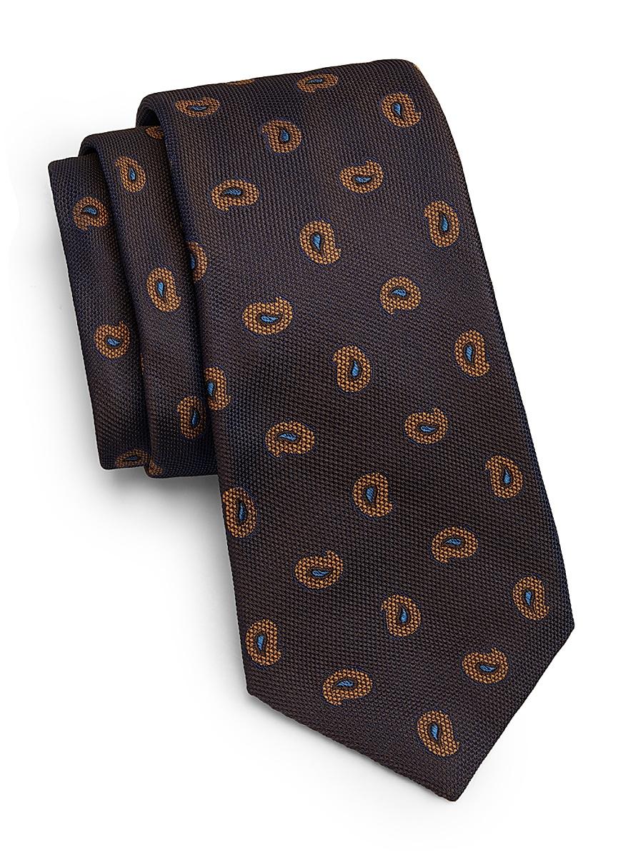 Mens Geometric Silk Tie Product Image