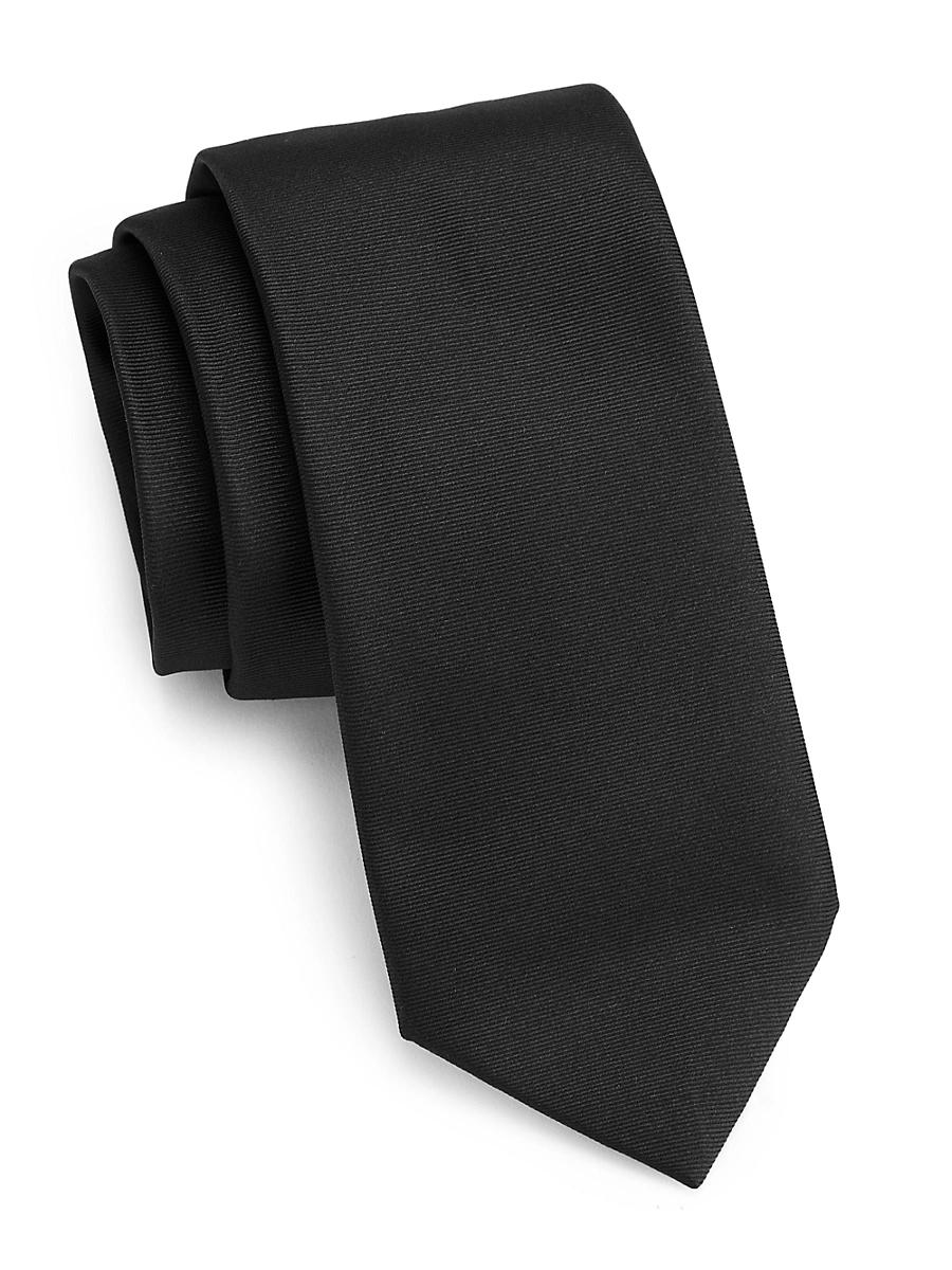 Mens Solid Woven Silk Tie Product Image
