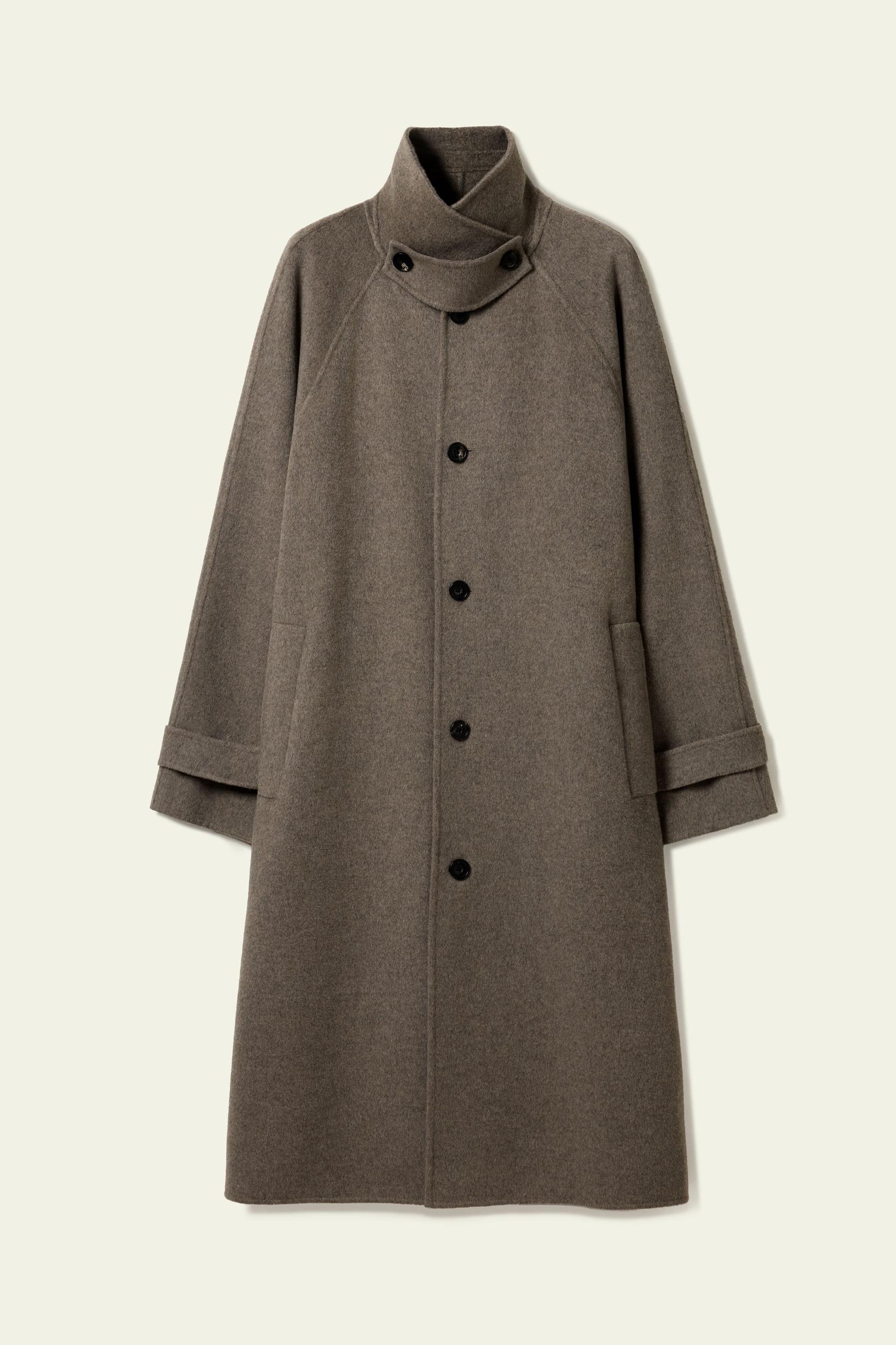 Oversized Double-Faced Silk-Wool Coat Product Image