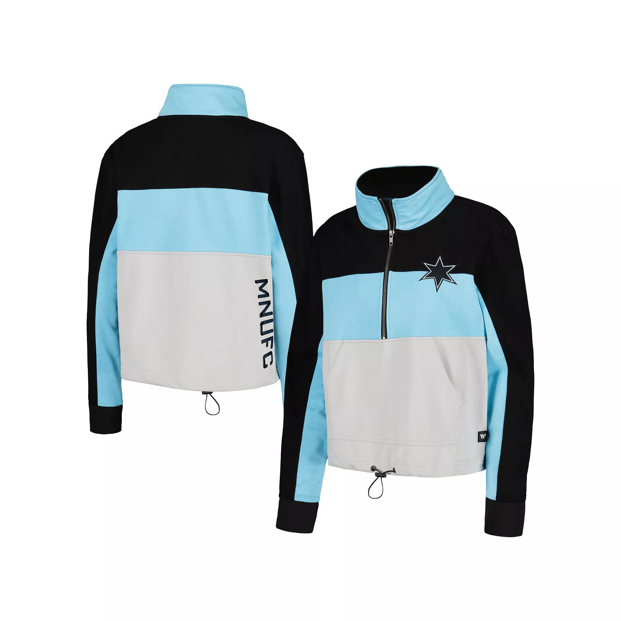 Women's The Wild Collective Blue Minnesota United FC Fleece Half-Zip Jacket, Size: 2XL, Mfc Blue Product Image