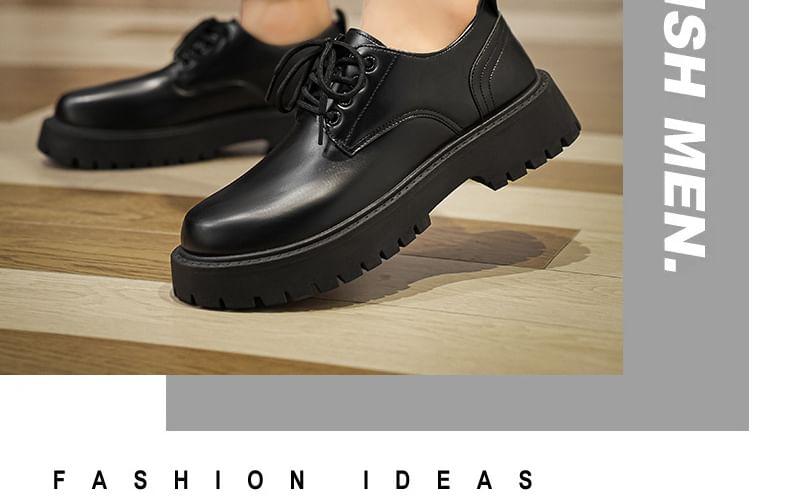Faux Leather Plain Oxford Shoes Product Image
