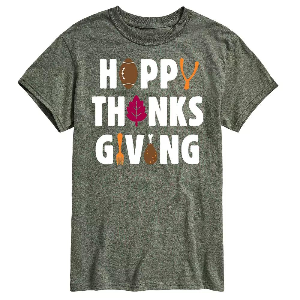 Men's Happy Thanksgiving Icons Graphic Tee,  Product Image