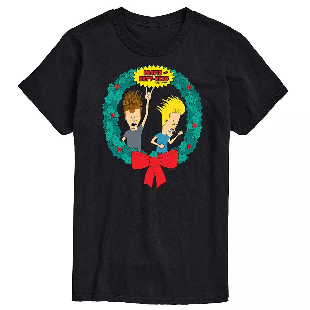 Men's Beavis And Butthead Rockin' Wreath Tee,  Product Image