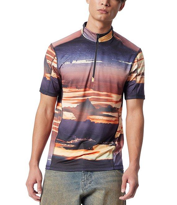 Cross Eyed Moose Celestial Short Sleeve Performance Quarter-Zip Pullover Product Image