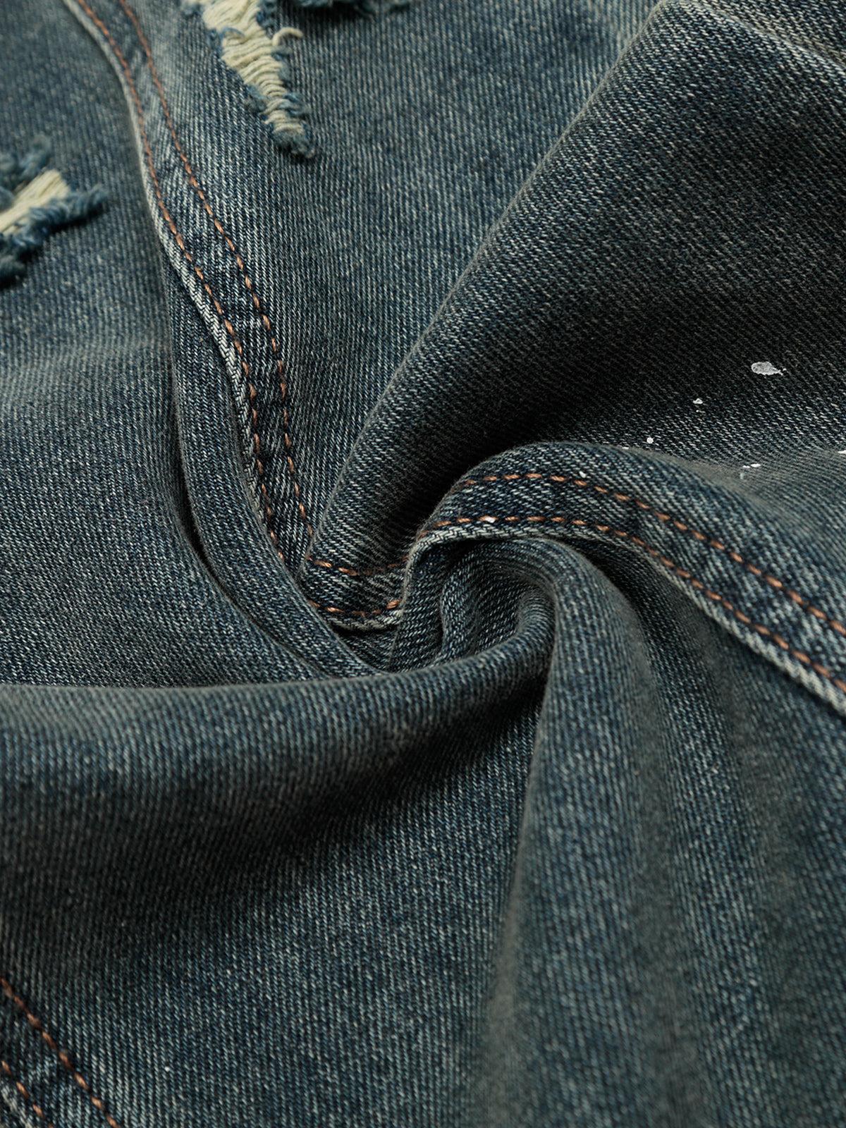 Aelfric Eden Washed Distressed Barrel Jeans Product Image