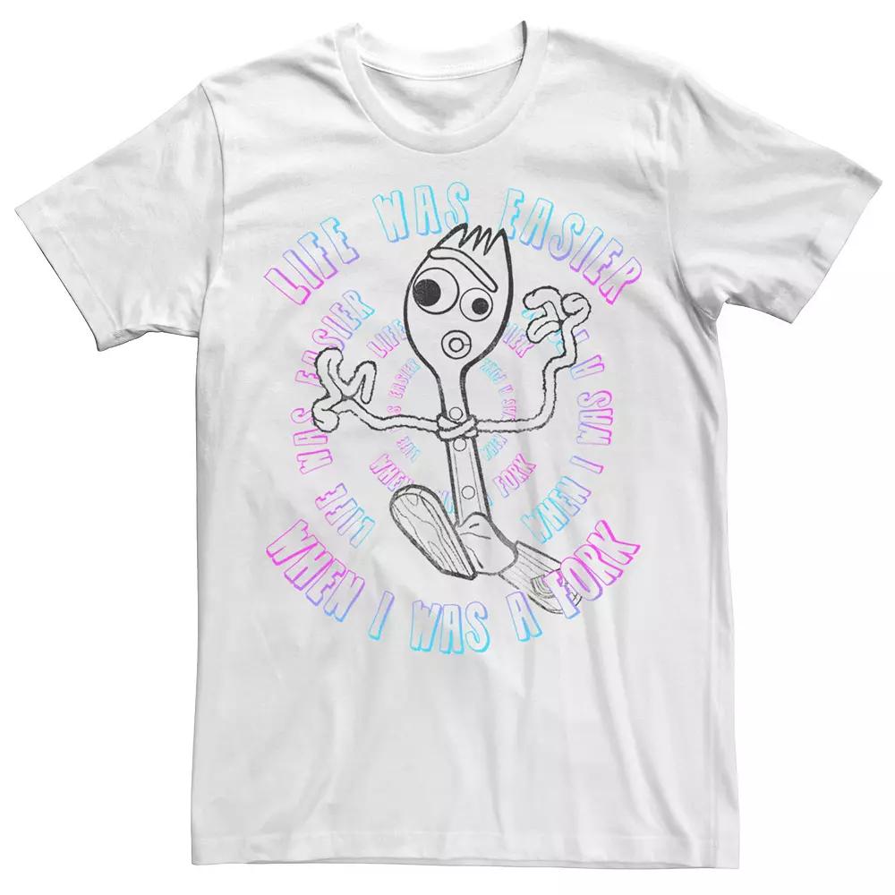 Disney / Pixar's Toy Story 4 Forky Men's Life Was Easier Poster Tee,  Product Image