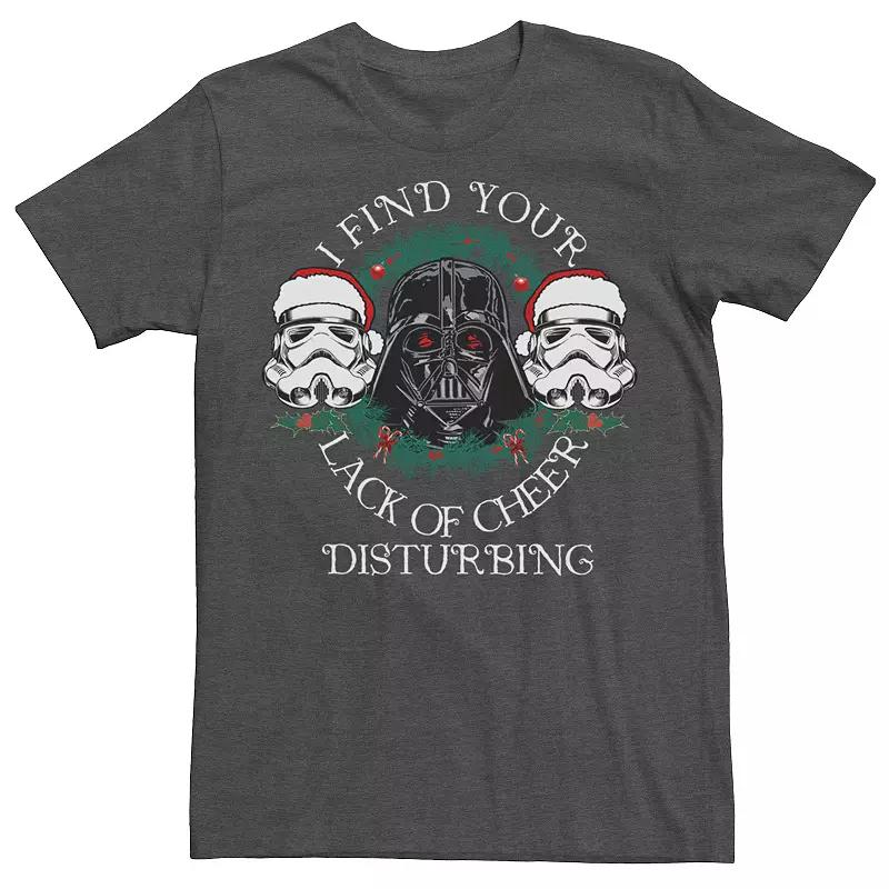 Men's Star Wars Vader Luke Clash Ugly Christmas Sweater Tee,  Product Image
