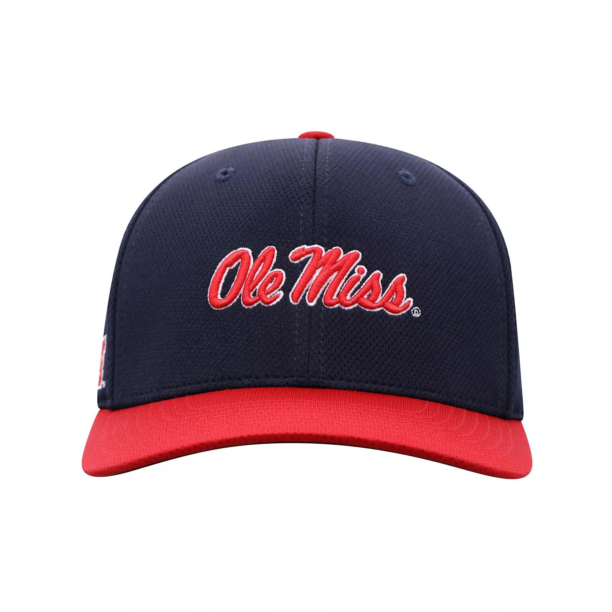 Men's Top of the World Navy/Red Ole Miss Rebels Reflex Two-Tone Flex Hat, Size: Large/XL, Blue Product Image