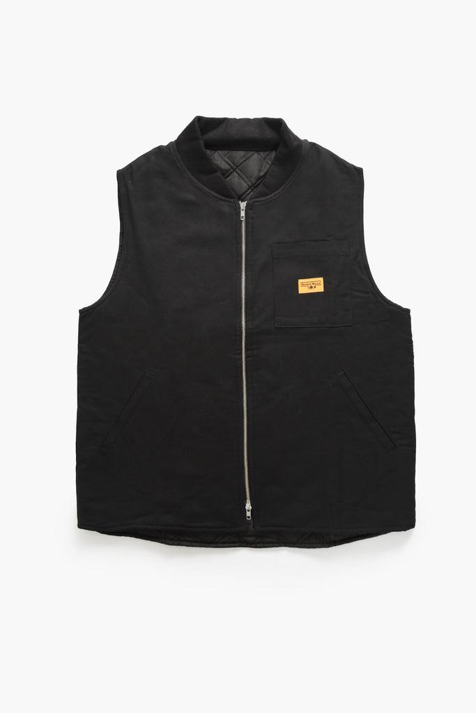 Padded Work Vest Jacket - Black Product Image