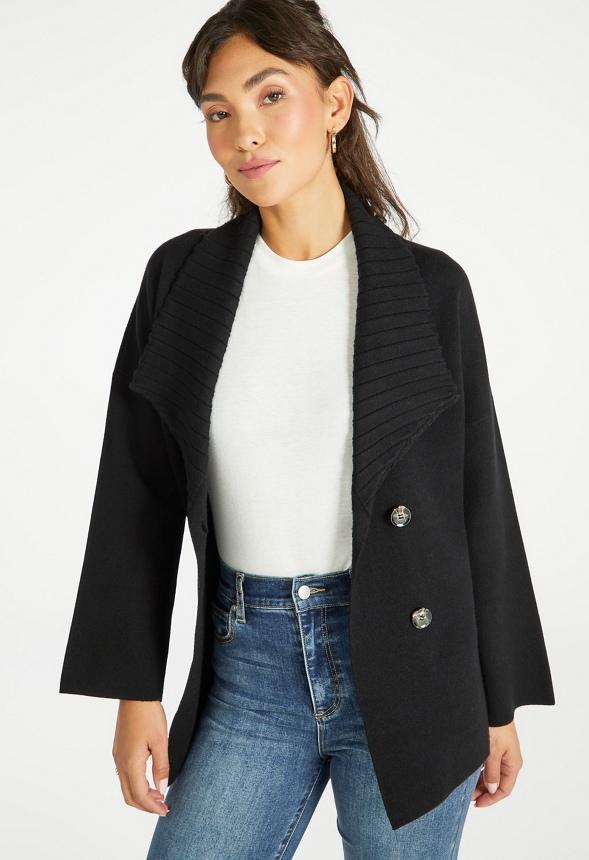 JustFab Margaux Platform Loafer Pump Womens Black/ White Size 8.5 Product Image