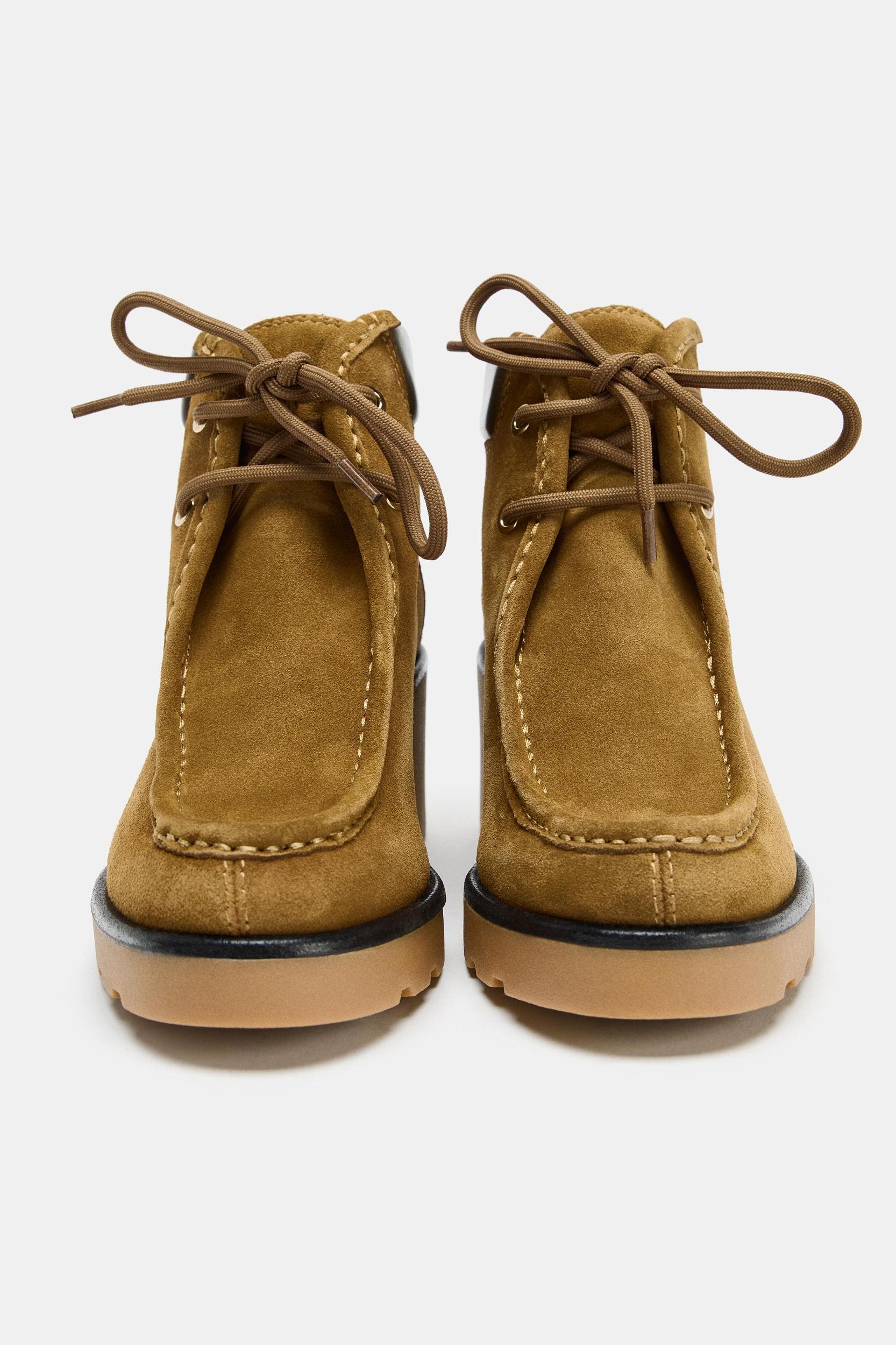 LACED HEELED ANKLE BOOTS Product Image