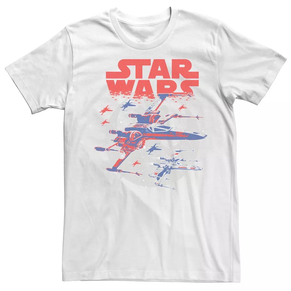Men's Star Wars X-Wing Fighter Flight Graphic Tee, Size: Small, White Product Image