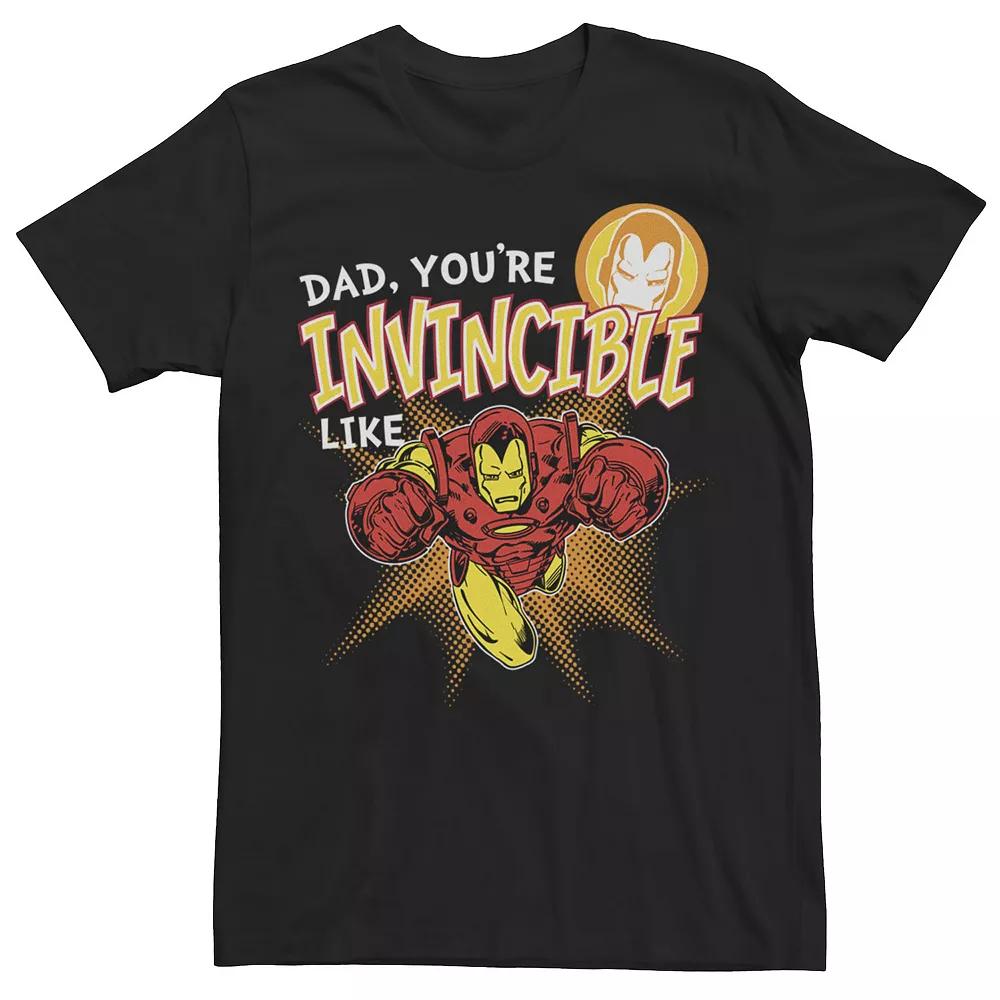 Men's Marvel Iron Man Invincible Dad Father's Day Tee,  Product Image