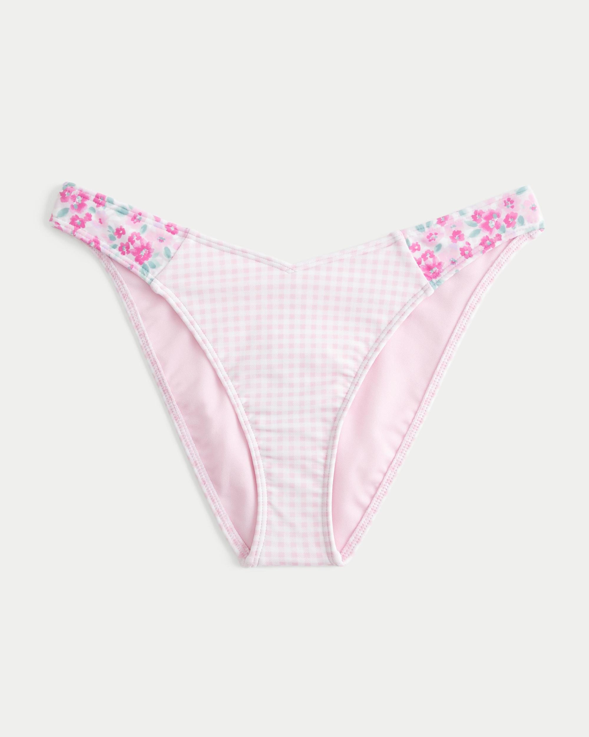 Smocked High-Leg Cheeky Bikini Bottom Product Image