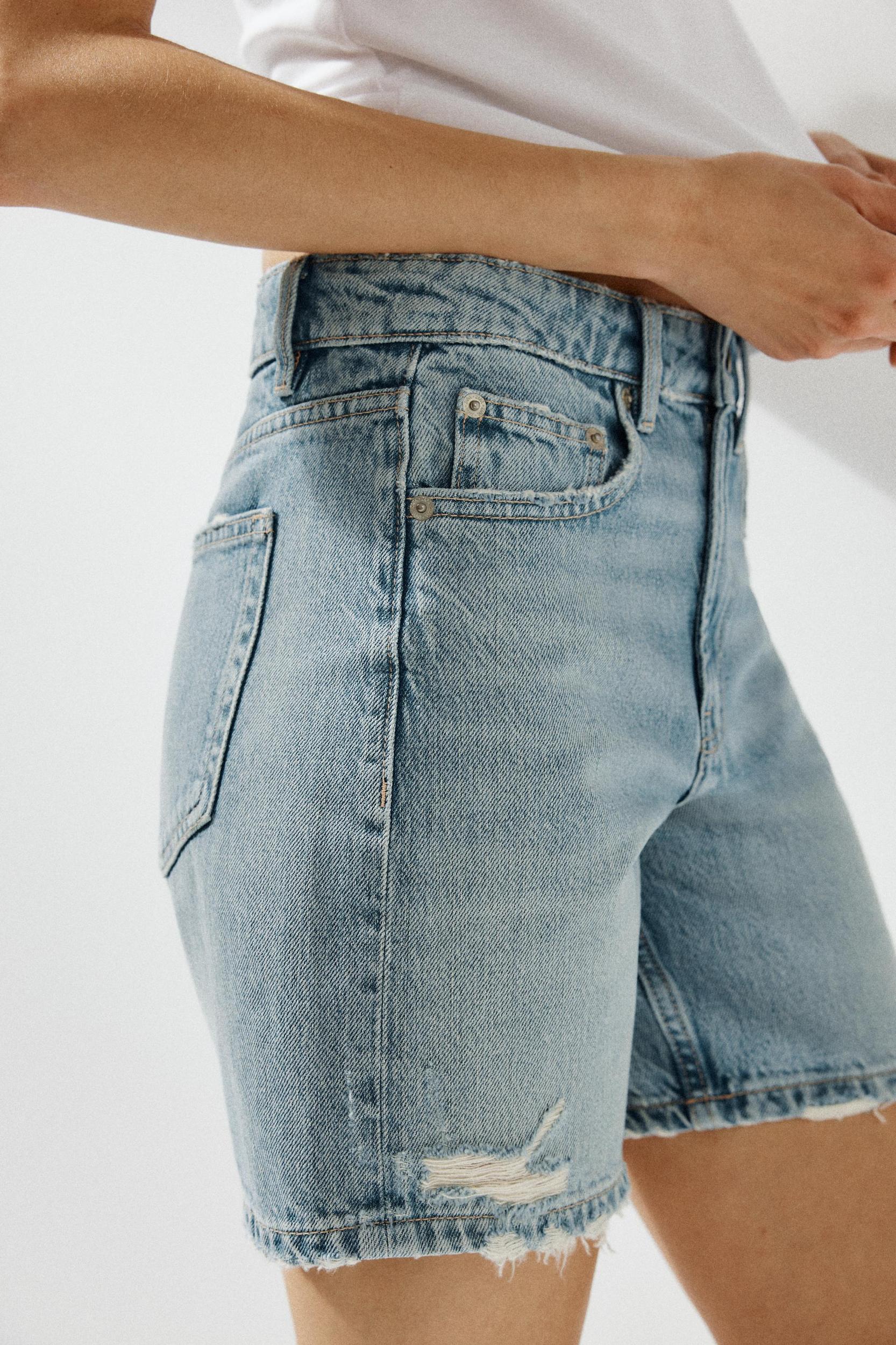 MID-RISE TRF DENIM SHORTS Product Image