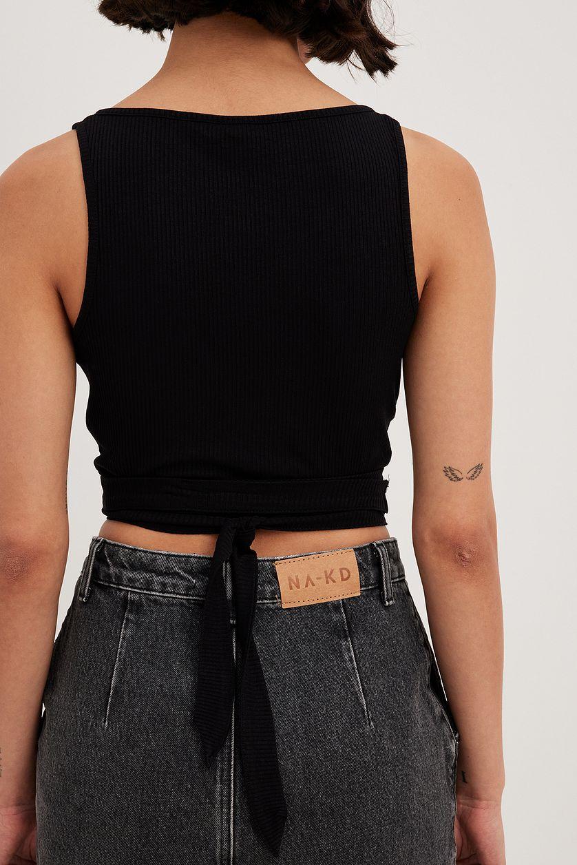 Wrap Detail Rib Singlet Product Image
