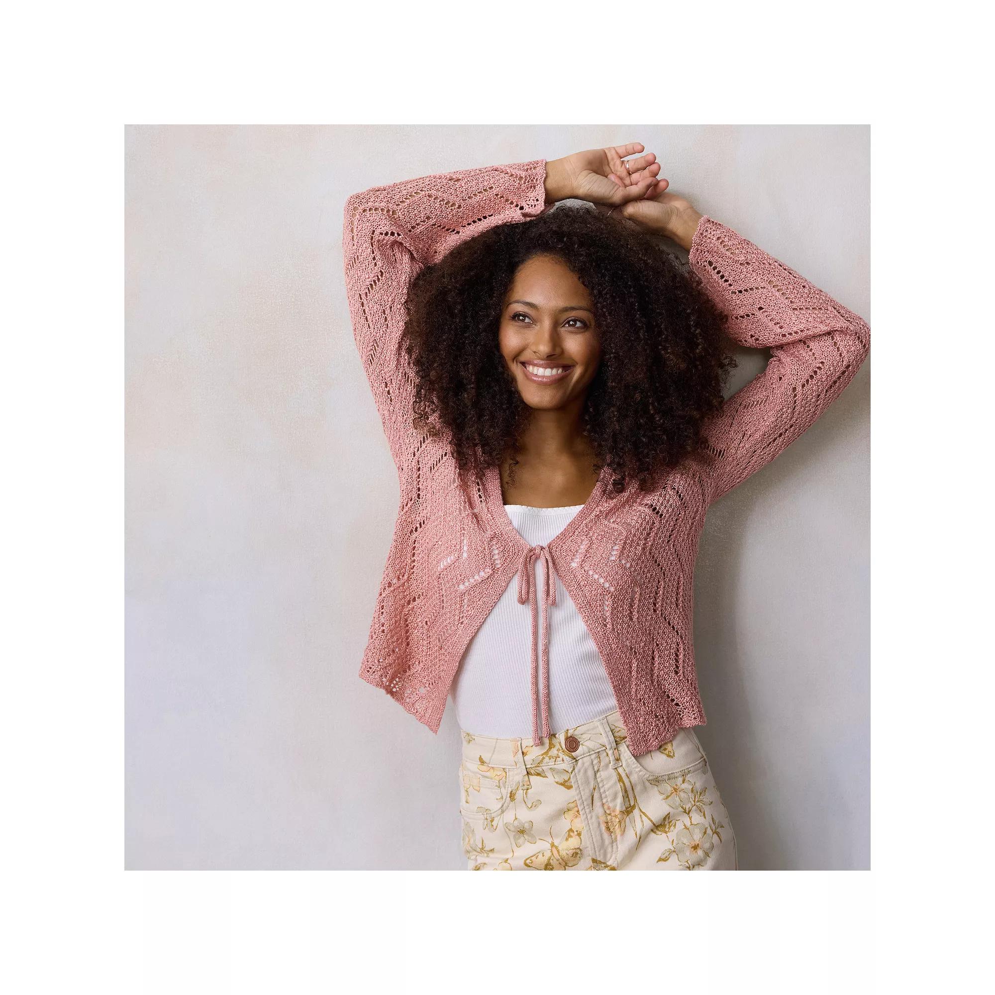 Women's LC Lauren Conrad Scallop Hem Sweater,  Product Image