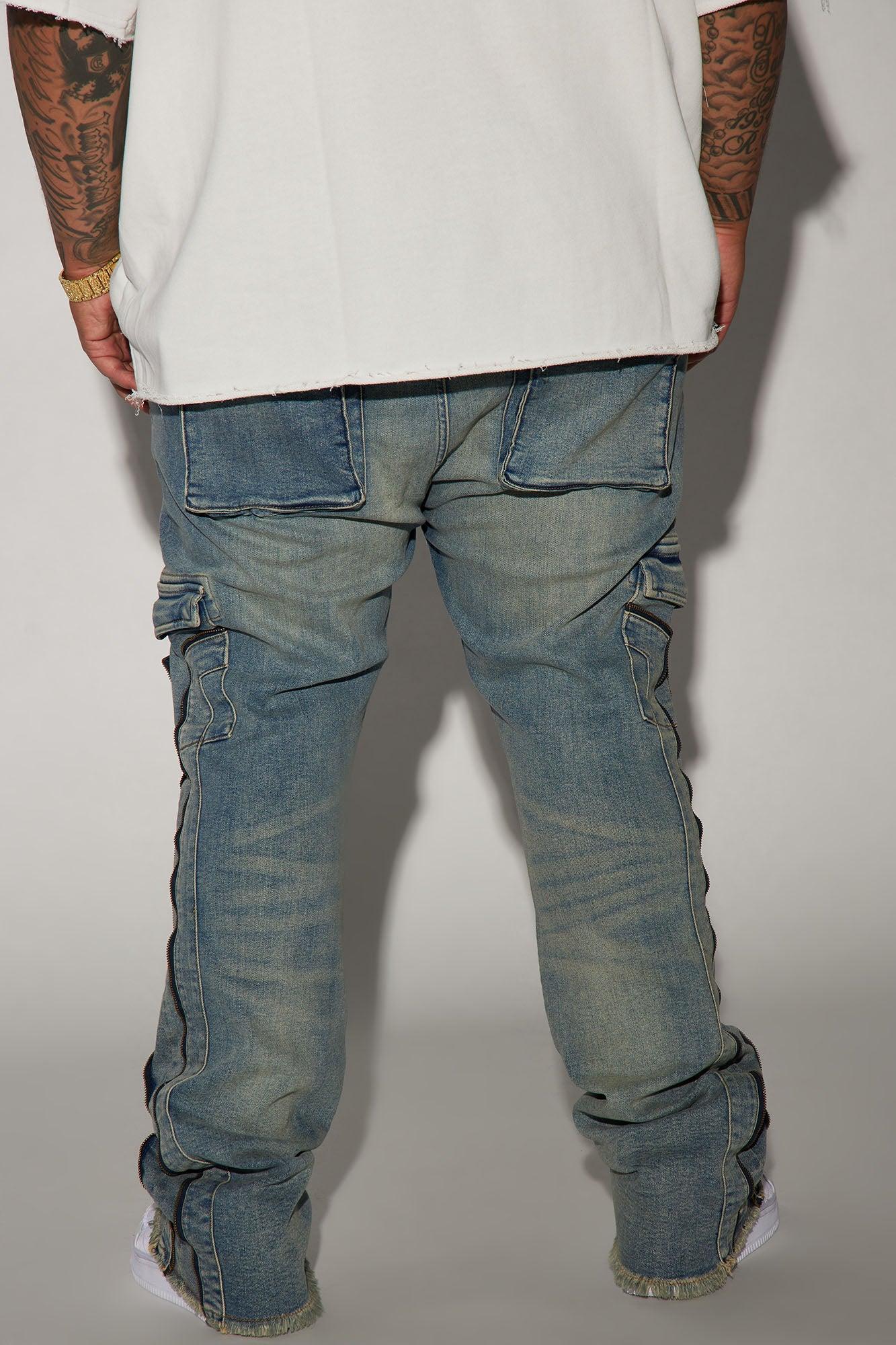 Hilltop Stacked Skinny Flare Jeans - Light Blue Wash Product Image