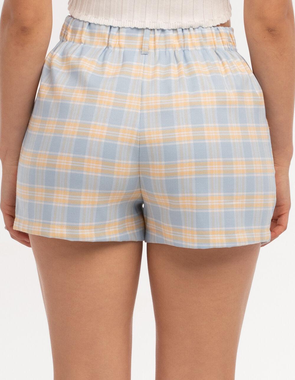FULL TILT Plaid Womens Shorts - BLUE COMBO Product Image