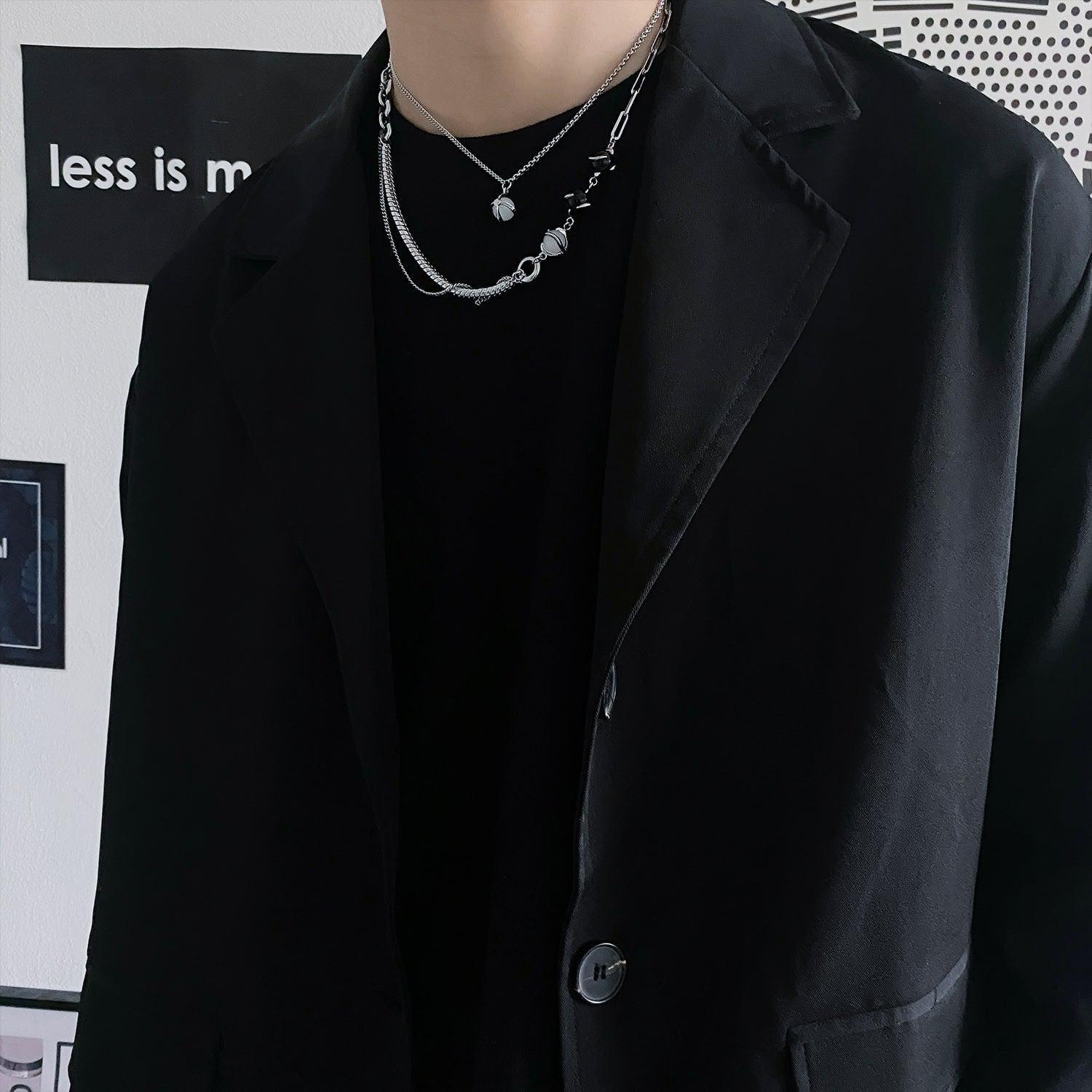 GHOST MULTI LAYER CHAIN NECKLACE Product Image