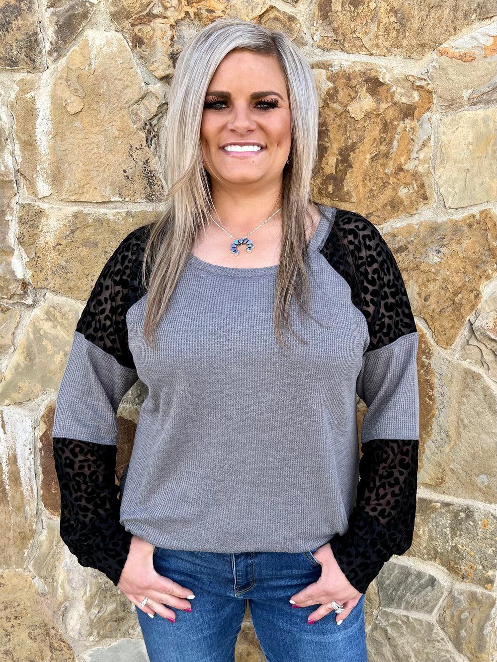 PLUS Sheerly Leopard Thermal Top-2 colors* Product Image