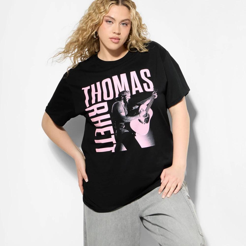 Women's Thomas Rhett Short Sleeve Graphic T-Shirt - Black XL Product Image