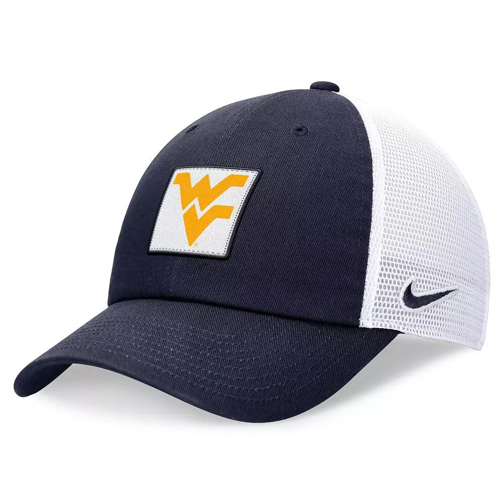 Men's Nike Navy/White West Virginia Mountaineers Primetime Club Trucker Adjustable Hat, Size: Medium/Large, Blue Product Image