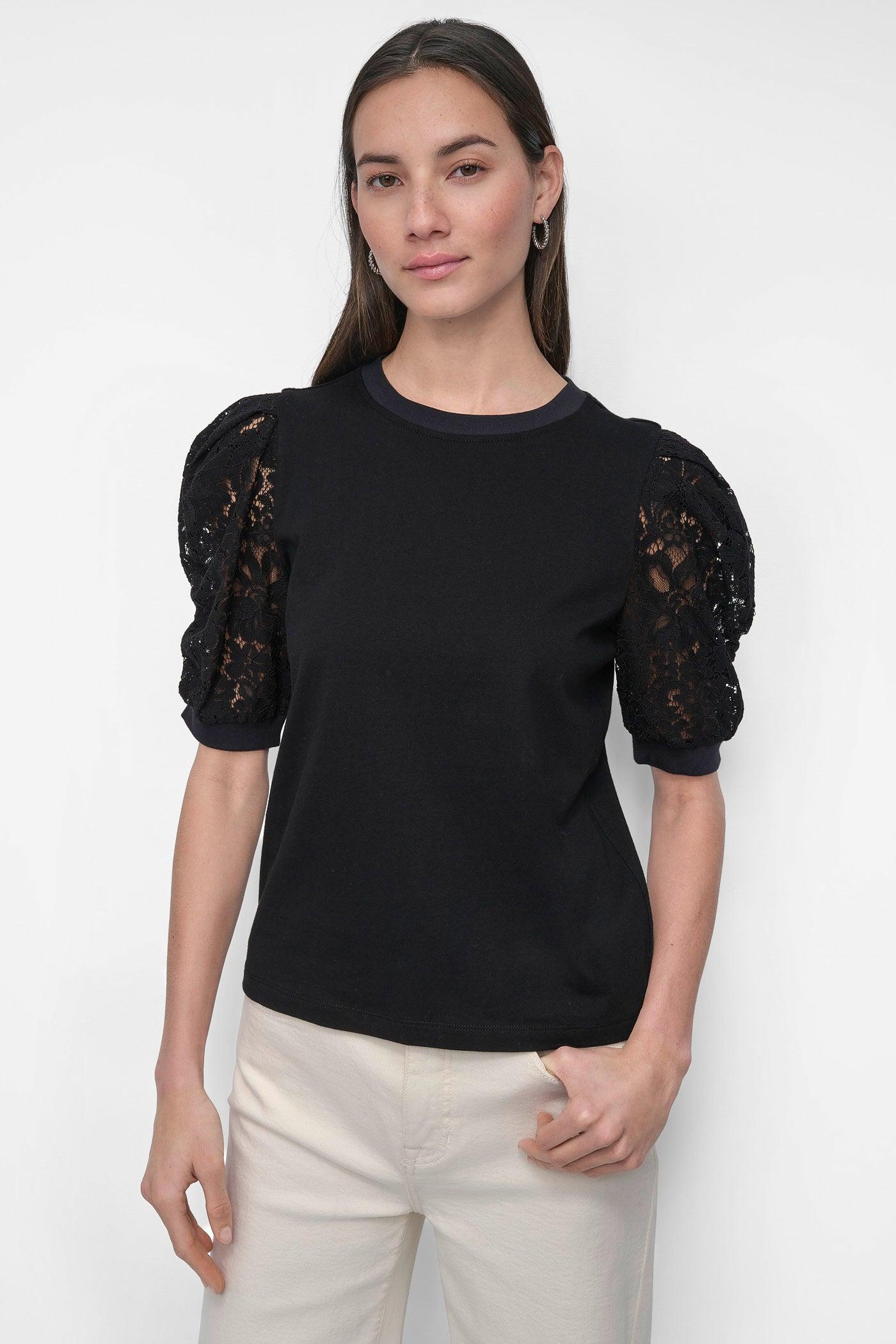LACE-PANELED TEE Product Image