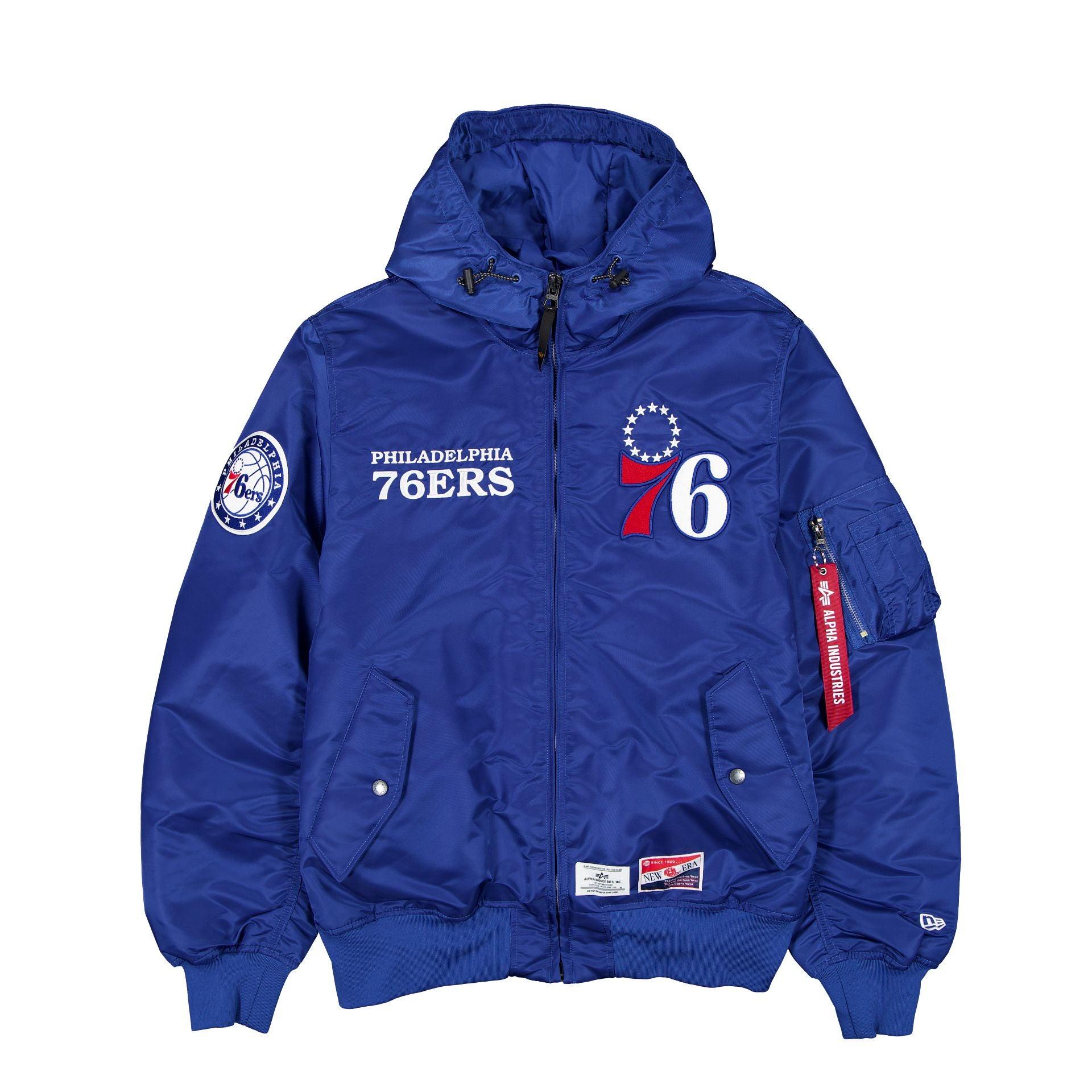 Alpha Industries x Philadelphia 76ers L-2B Hooded Bomber Jacket Male Product Image