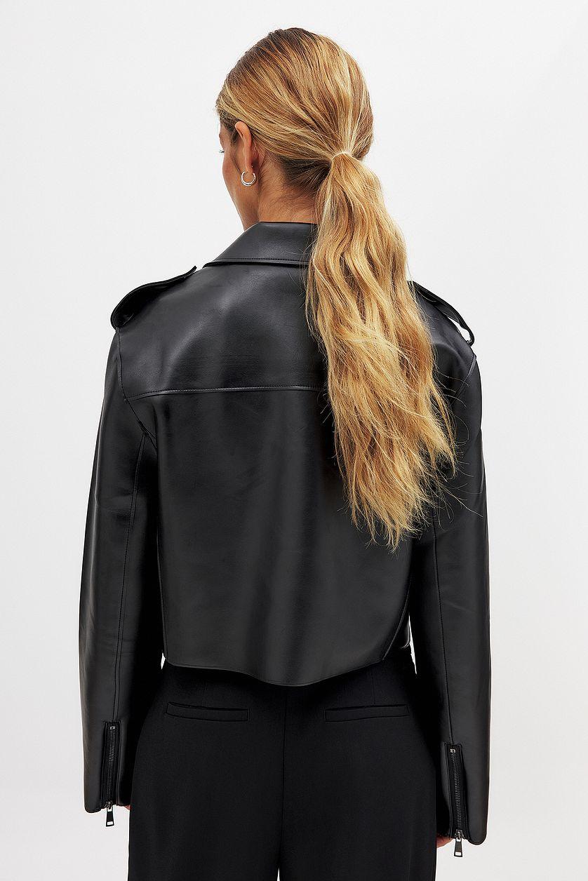 Short Biker PU Jacket Product Image