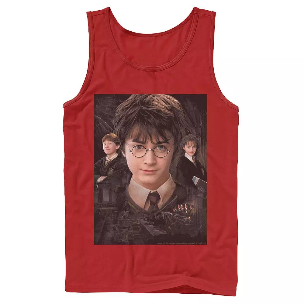 Men's Harry Potter Chamber Of Secrets Harry Ron Hermione Poster Graphic Tank Top,  Product Image