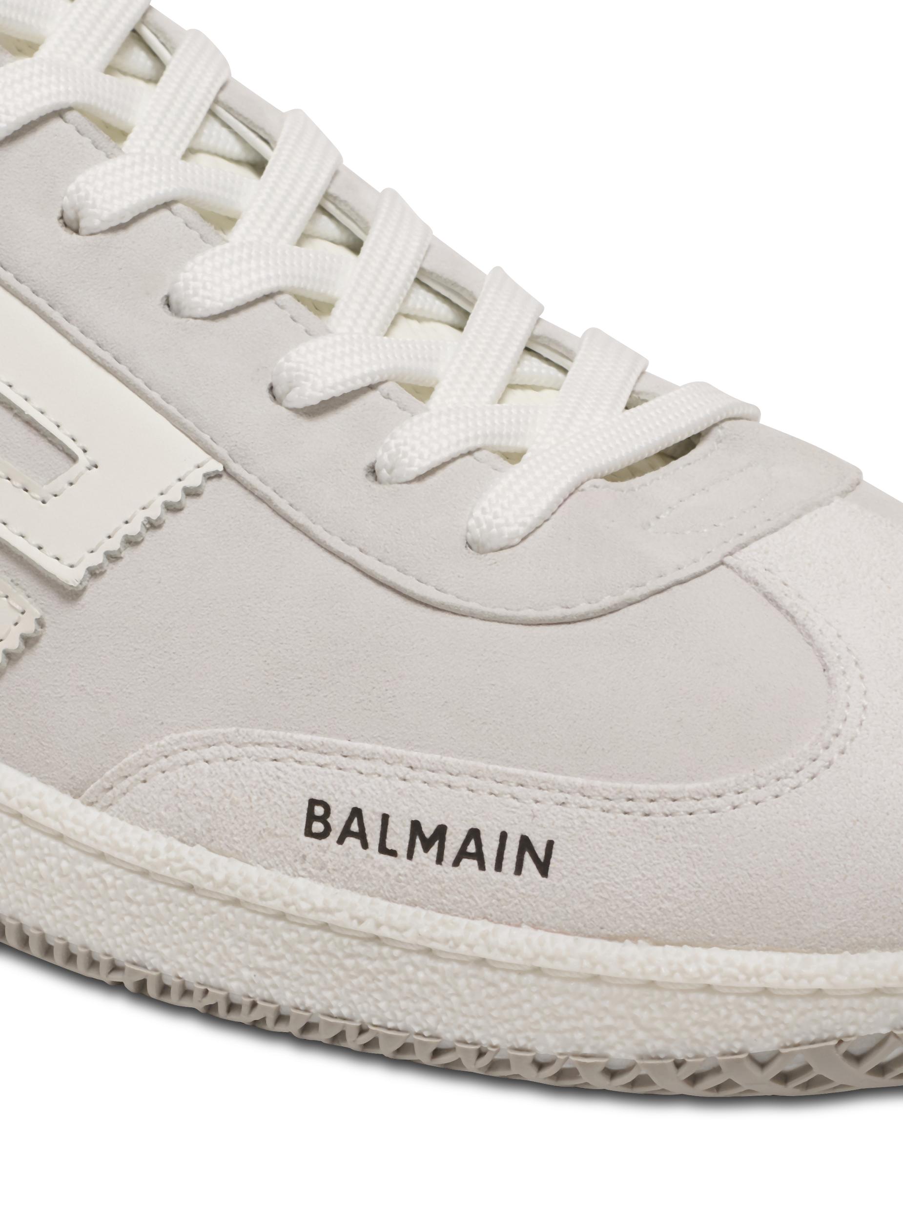 Balmain Swan suede and smooth leather trainers Product Image