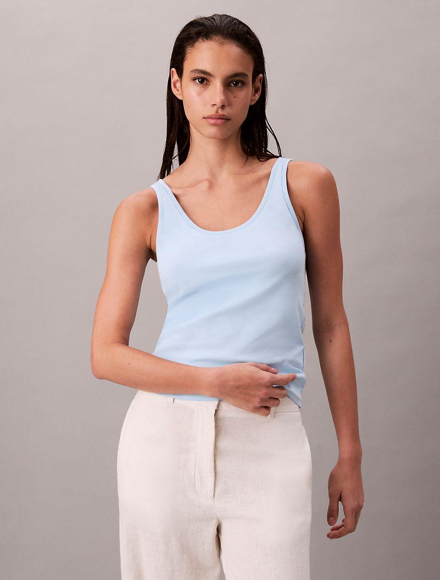 Liquid Cotton Scoop Tank Top Product Image