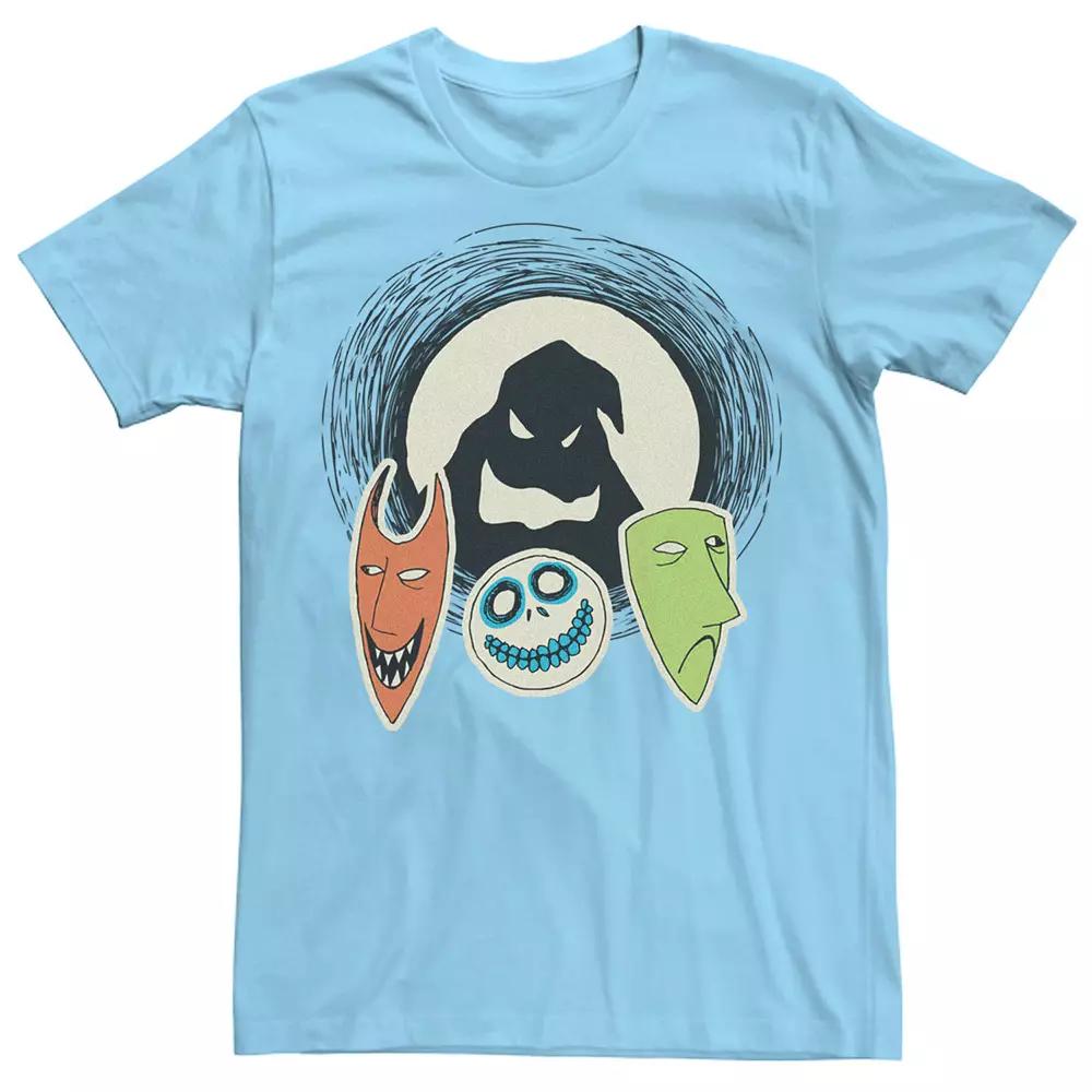 Disney's The Nightmare Before Christmas Oogie Boogie and Kids Masks Men's Tee, Size: Medium, Light Blue Product Image