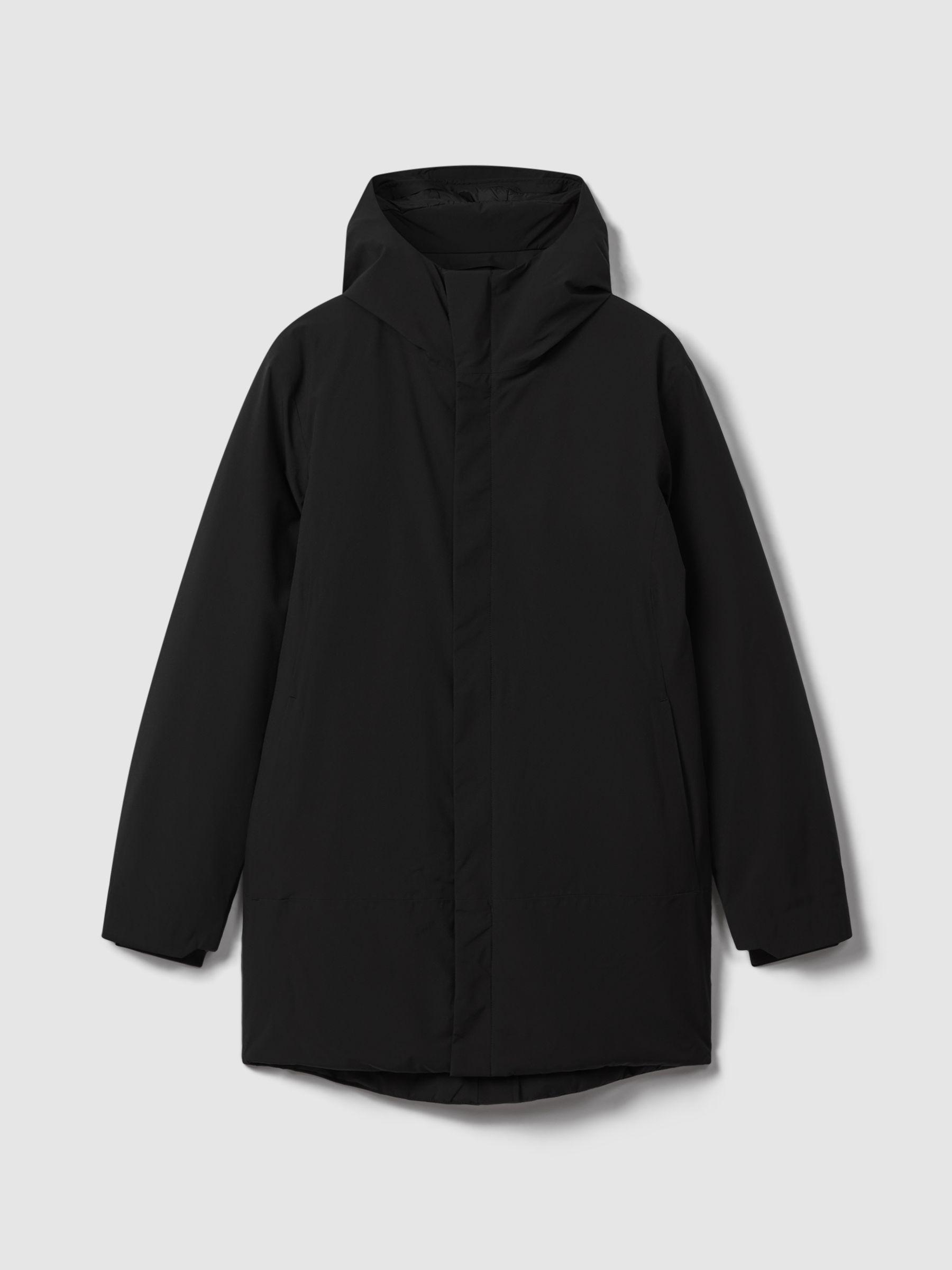 Scandinavian Edition Waterproof Hooded Coat in Black Product Image
