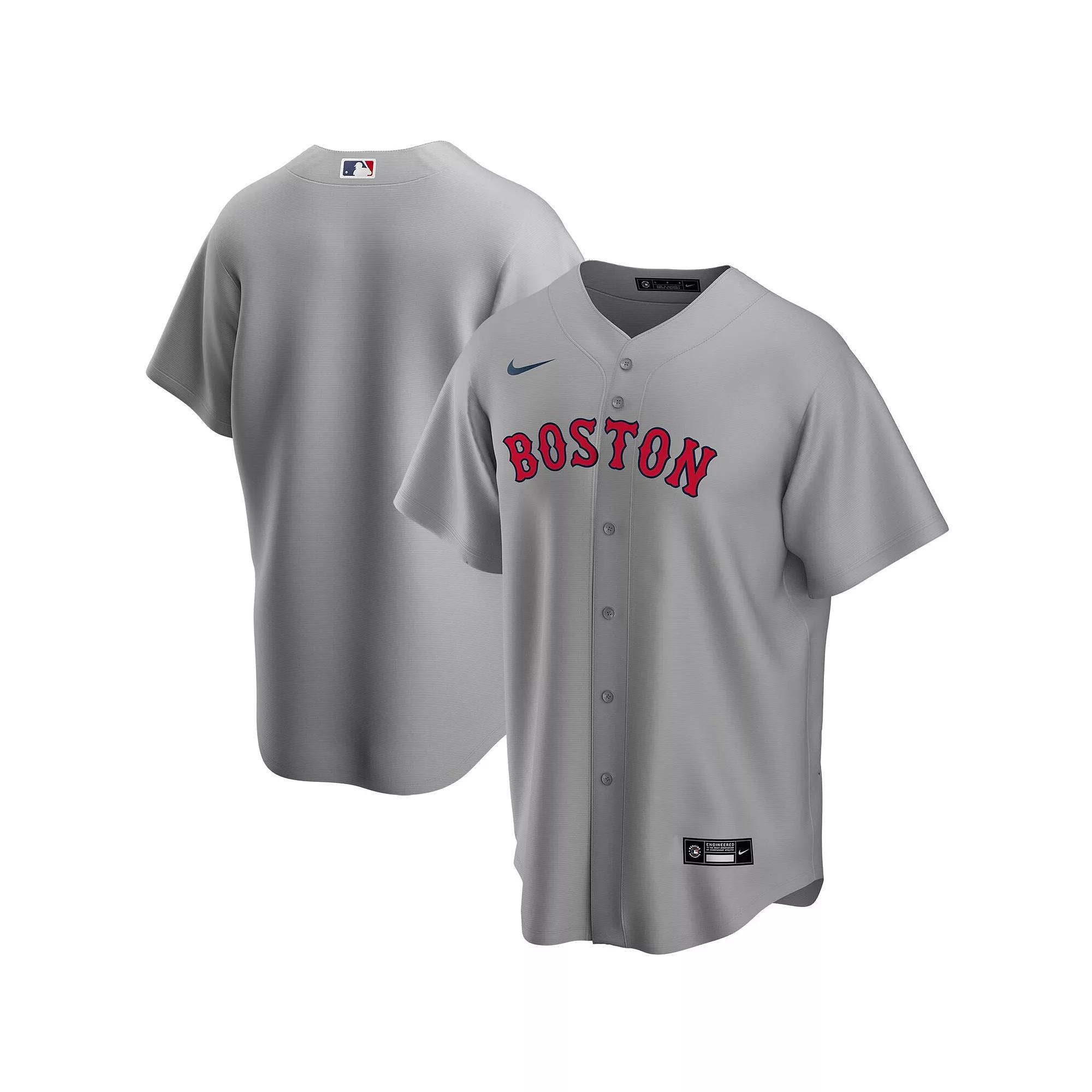 Men's Nike Gray Boston Red Sox Road Replica Team Jersey, Size: Small, Grey Product Image