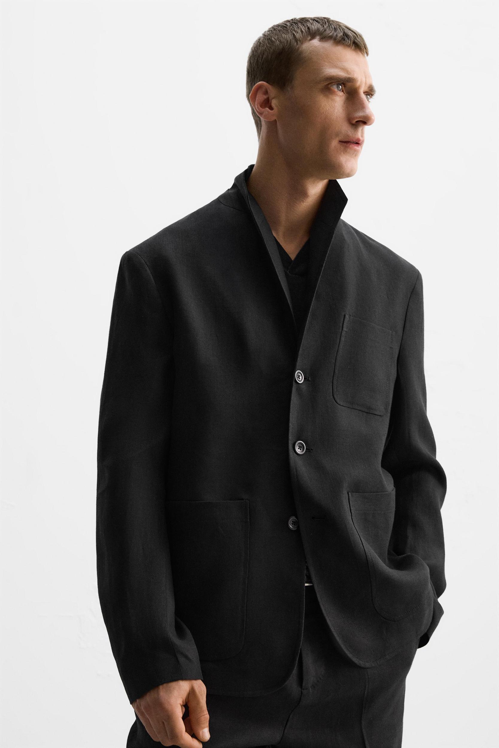 LIMITED EDITION 100% LINEN RELAXED FIT SUIT BLAZER Product Image