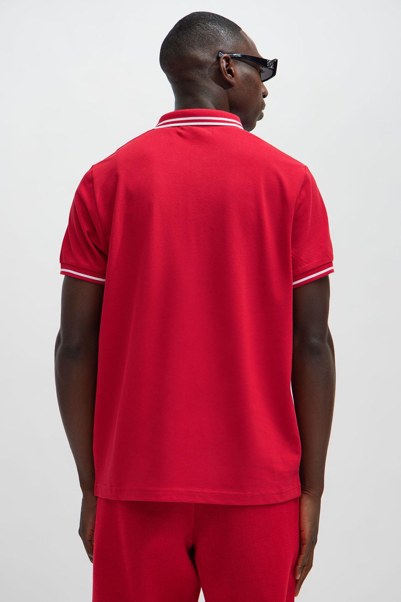 Wilson Short Sleeve Polo - Red Product Image