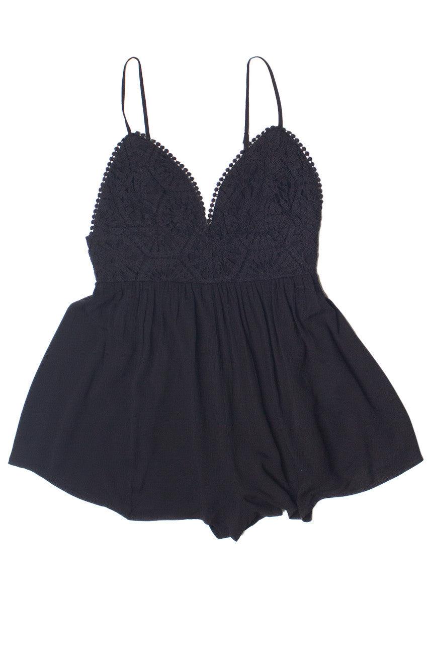 Crochet Lace Top Romper Product Image