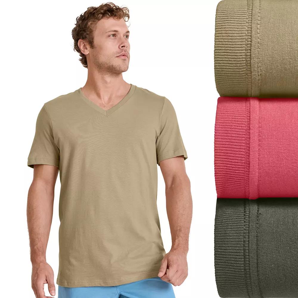 Men's Jockey® Classic 3-pack V-Neck Tees, Size: Medium, Brunswick Green Team Product Image