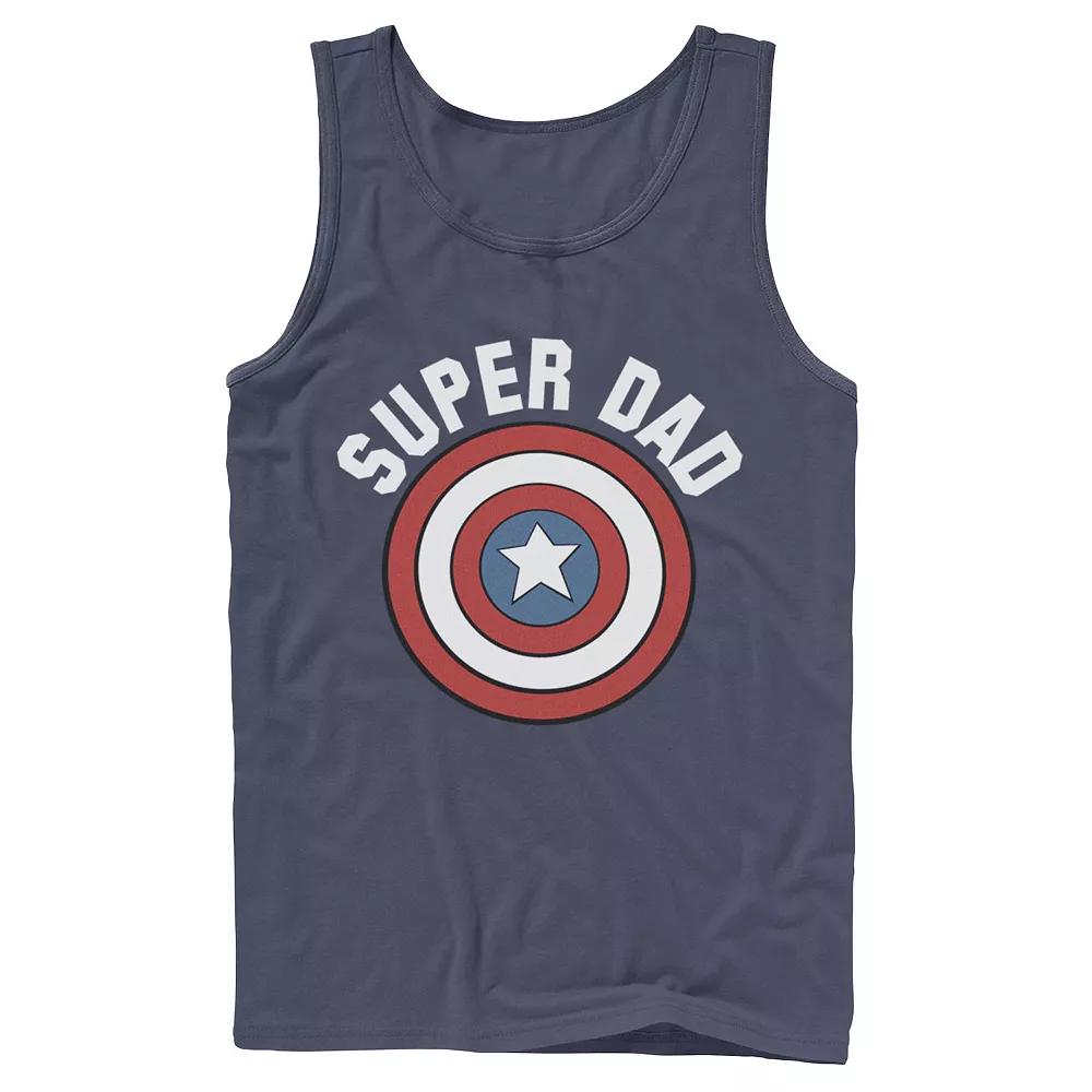 Men's Marvel Father's Day Super Dad Captain America Shield Tank Top,  Product Image