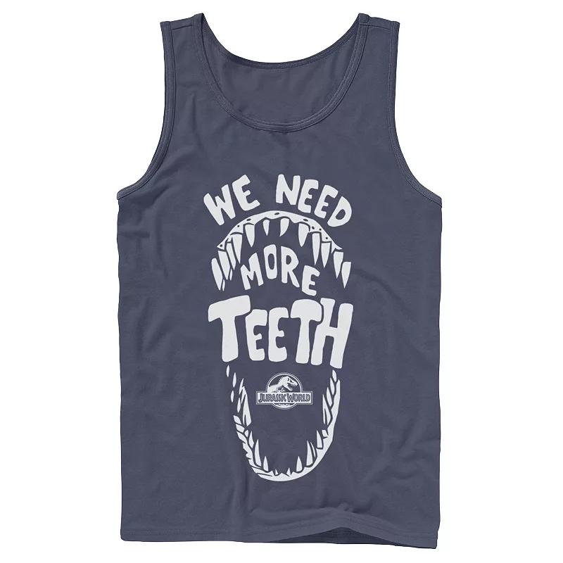 Men's Jurassic World We Need More Teeth Graphic Tank Top,  Product Image