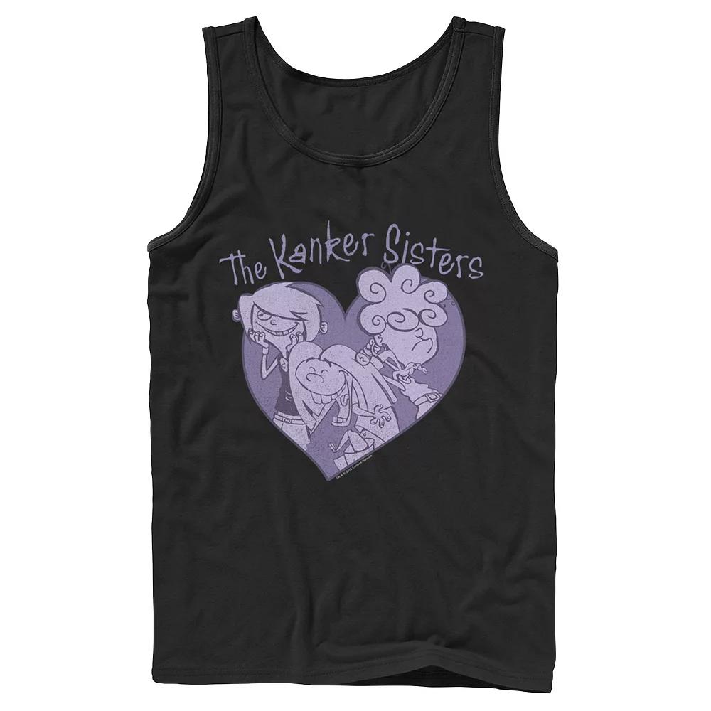 Men's Ed, Edd & Eddy The Kanker Sisters Purple Hue Heart Portrait Tank Top,  Product Image