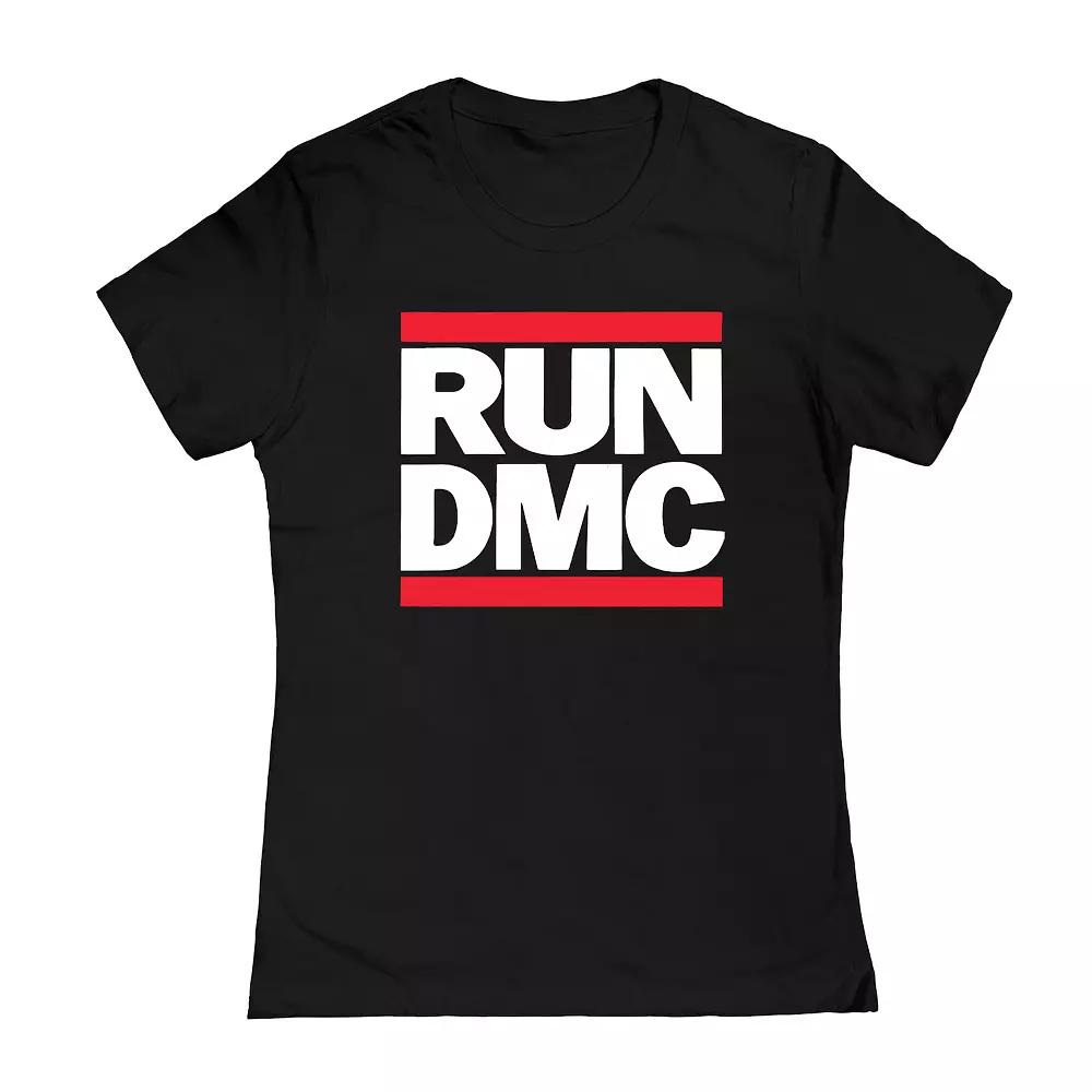 Juniors' RUN DMC Logo Graphic Tee, Girl's, Size: Large, Black Product Image