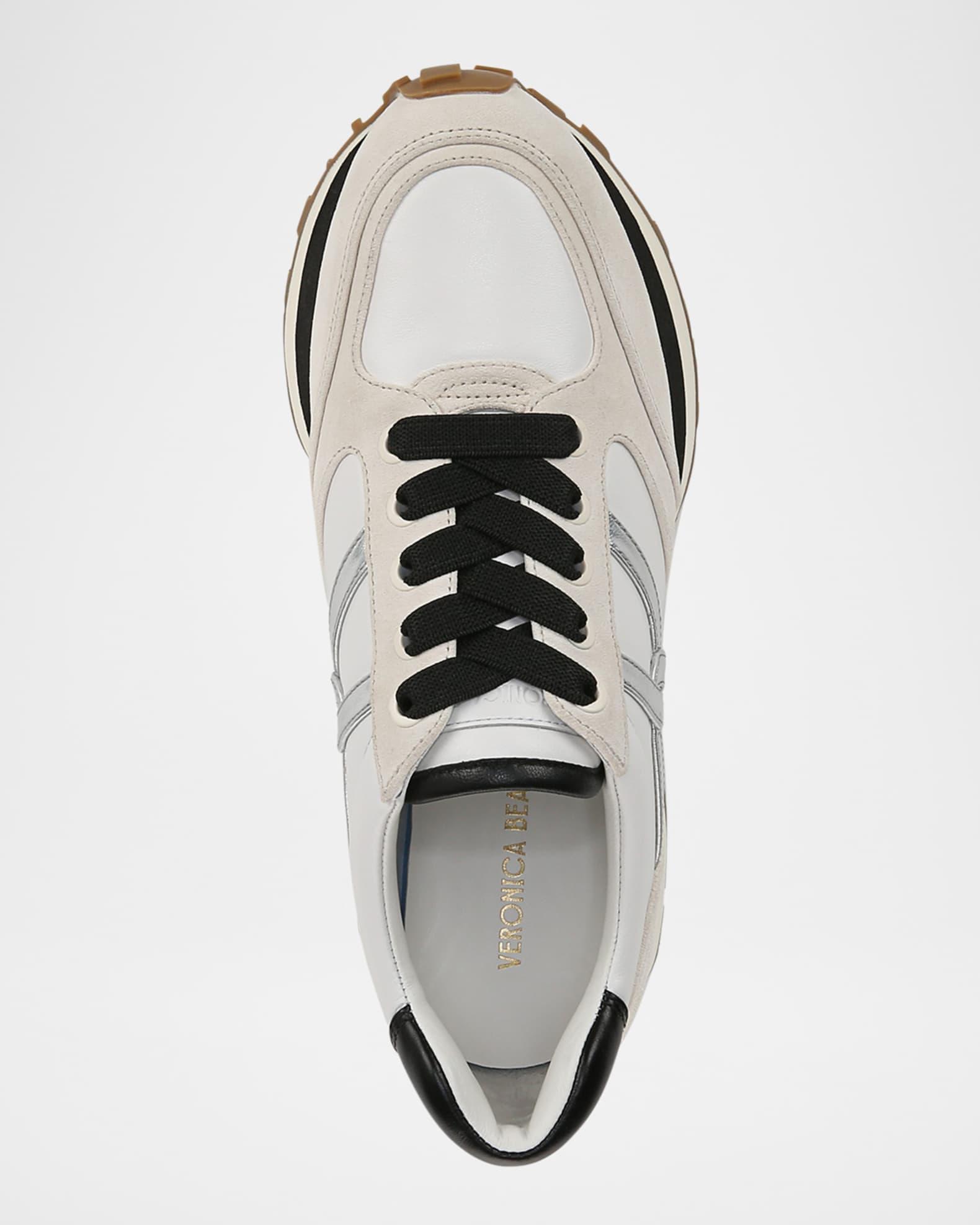 Valentina Mixed Leather Retro Sneakers Product Image